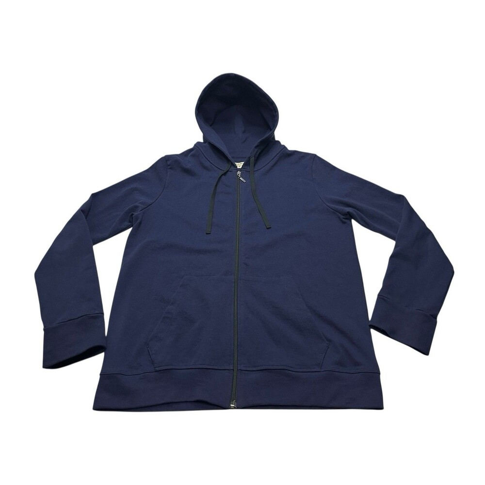 Men's Albion Campus Zip Up Long Sleeve Hoodie Size Medium Navy Blue Full Zip